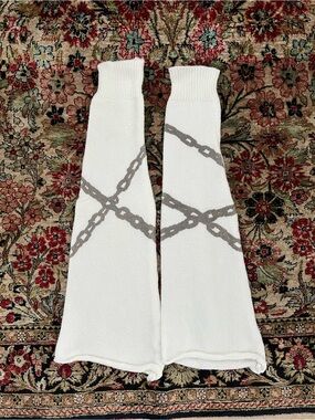 🌐New in packaging Dolls Kill Prohibited Discourse Leg Warmers One-Size🤍🩶